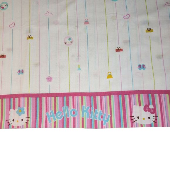 Vintage Hello Kitty by Sanrio White Flat Twin Sheet 1976, 2006 Cats, Kittens EUC - Picture 2 of 7
